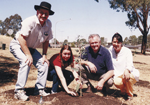  Planting trees with friends to support recognition of Brain Injury Awareness