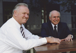 Jim Aitken with then Prime Minister John Howard